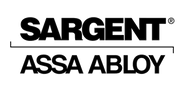 Logo du sergent Assa Abloy avec « SARGENT » au-dessus de « ASSA ABLOY », tous deux en noir. Une ligne horizontale les sépare.