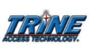 Logo de Trine Access Technology. Texte bleu en 3D. Étoile au-dessus du « I ». Texte « ACCESS TECHNOLOGY » en dessous.