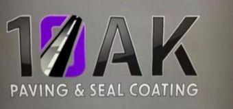 A logo for 10ak paving and seal coating
