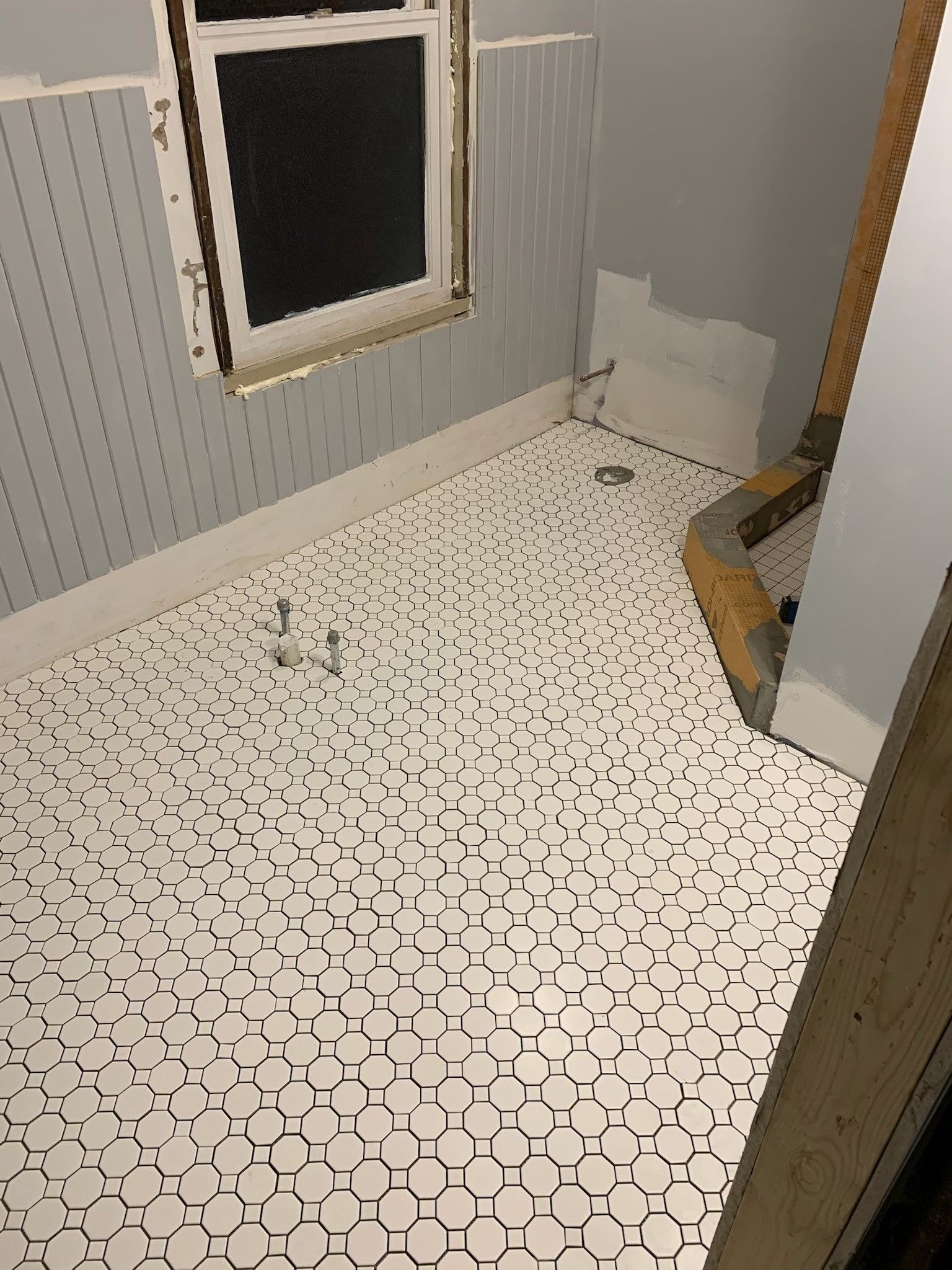 White Flooring Tiles — Medina, OH — Do It All Plumbing Inc.