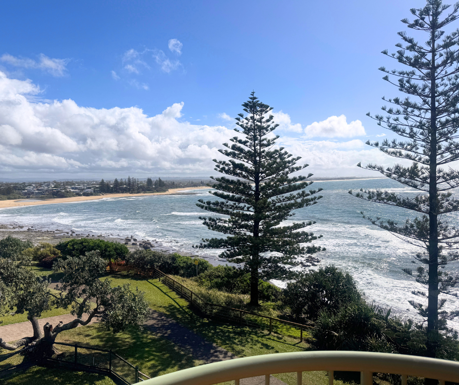 Coastal View With a Tall Tree, Ocean, Blue Sky With Clouds — Nyblad Construction in Caloundra West, QLD