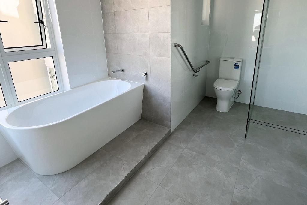 Bathroom With a Bathtub — Nyblad Construction in Caloundra West, QLD