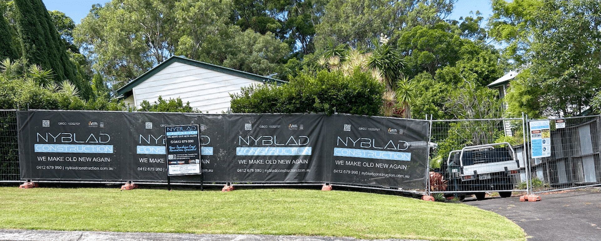 Fence Under Construction in Front of a House — Nyblad Construction in Caloundra West, QLD