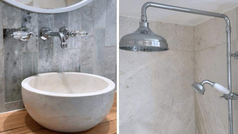 Bathroom With a Sink and a Shower — Nyblad Construction in Caloundra West, QLD