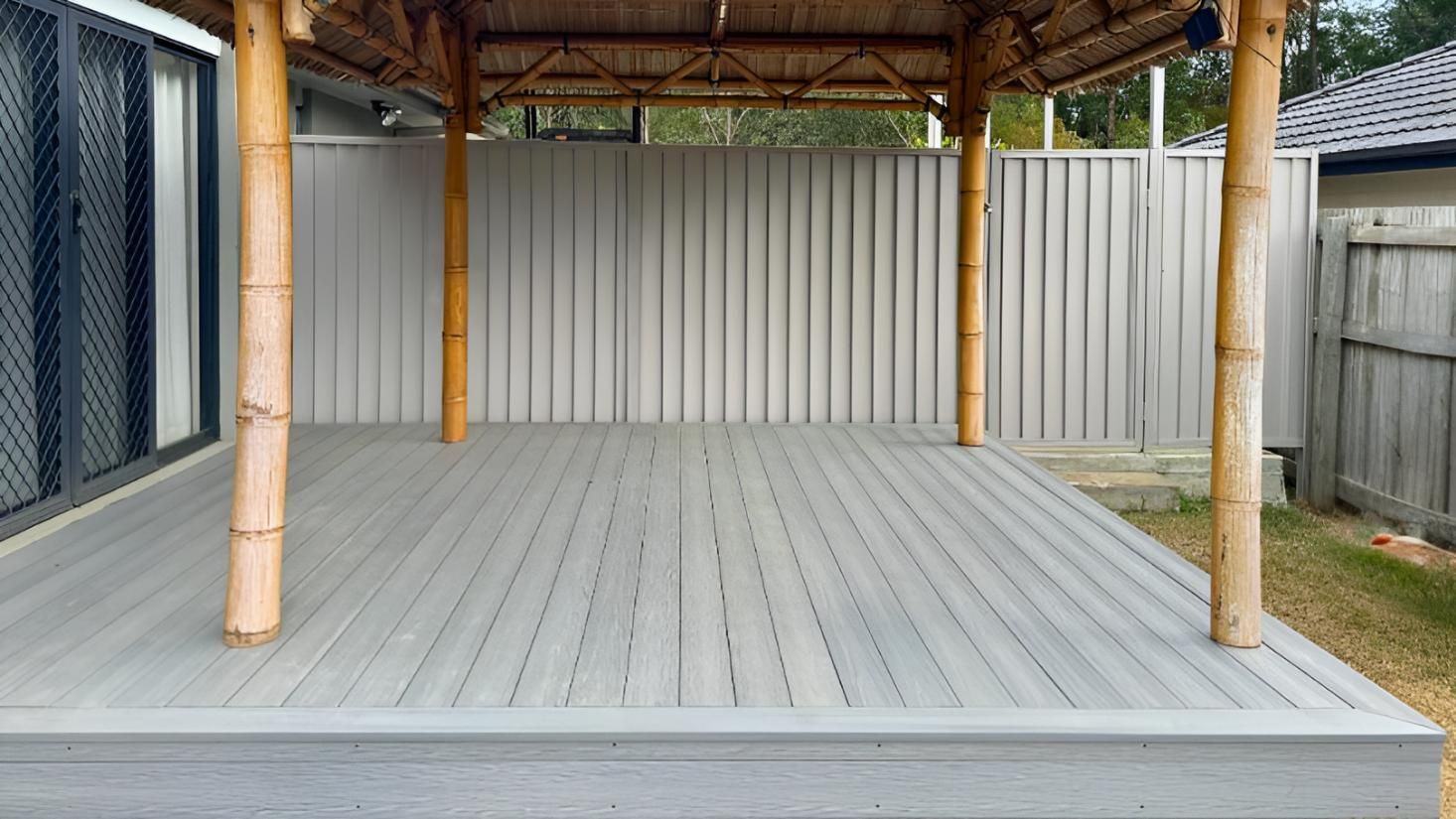 Empty Deck With a Gazebo and a Fence — Nyblad Construction in Caloundra West, QLD