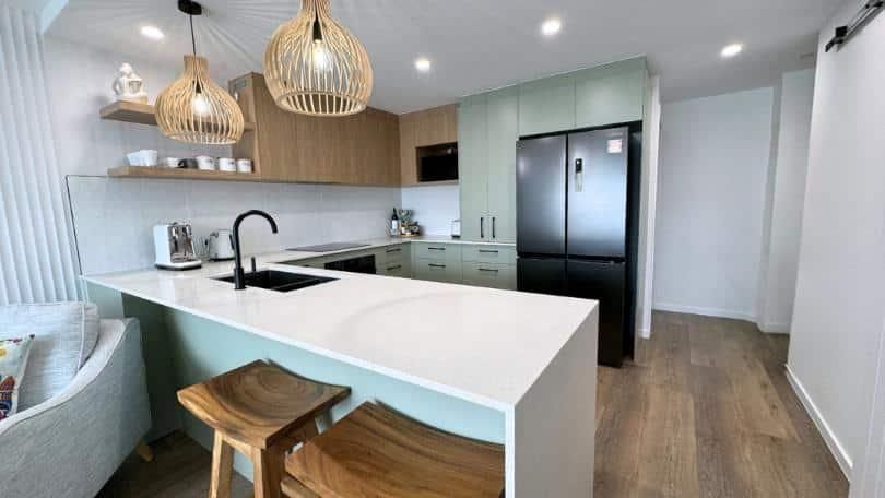 Kitchen With a Large Island — Nyblad Construction in Caloundra West, QLD