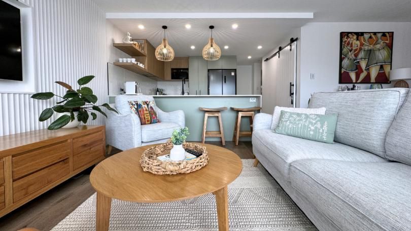 Living Room With a Couch — Nyblad Construction in Caloundra West, QLD