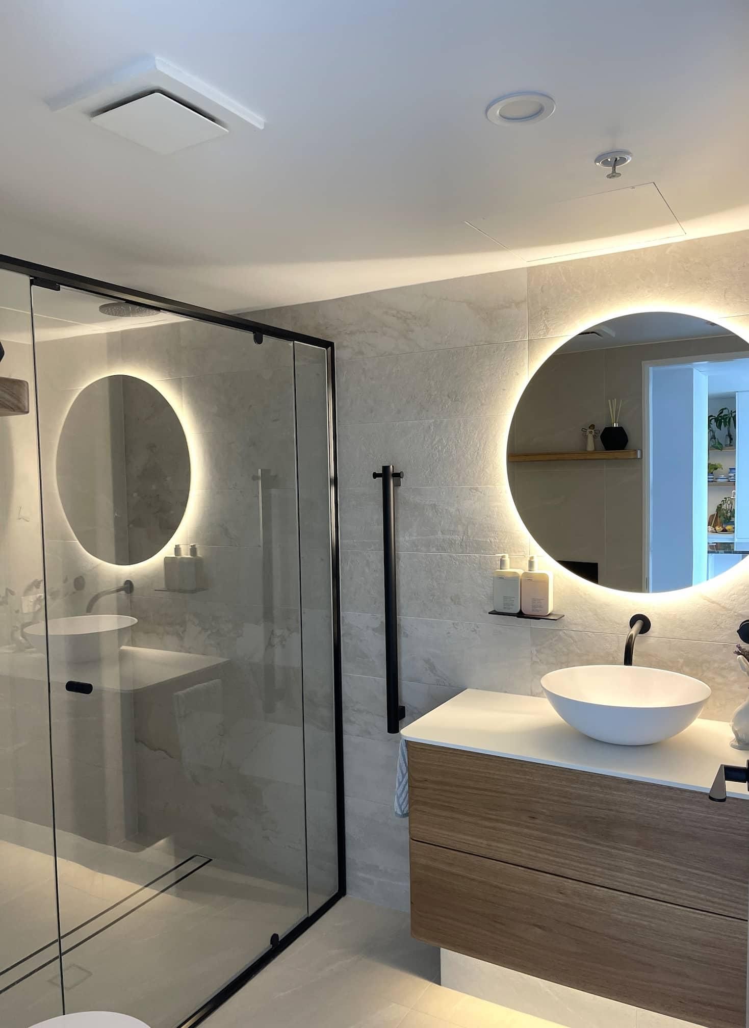 Bathroom With Two Sinks — Nyblad Construction in Caloundra West, QLD