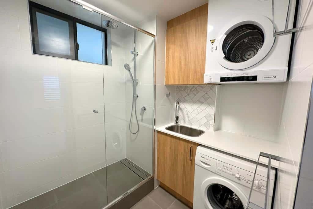 Laundry Room With a Washing Machine — Nyblad Construction in Caloundra West, QLD