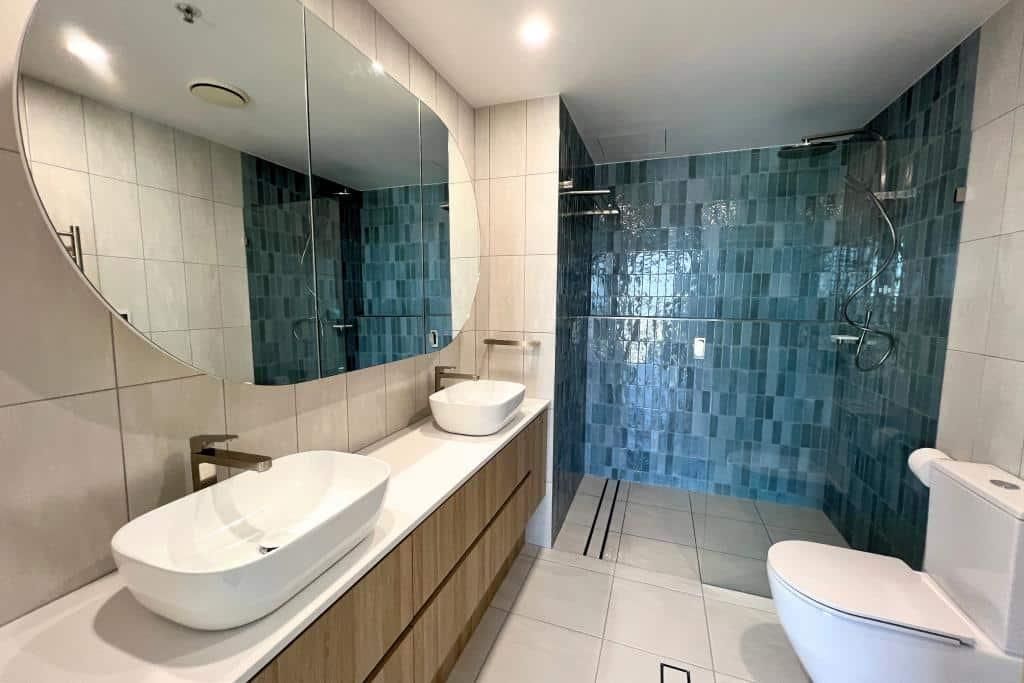 Bathroom With Two Sinks — Nyblad Construction in Caloundra West, QLD