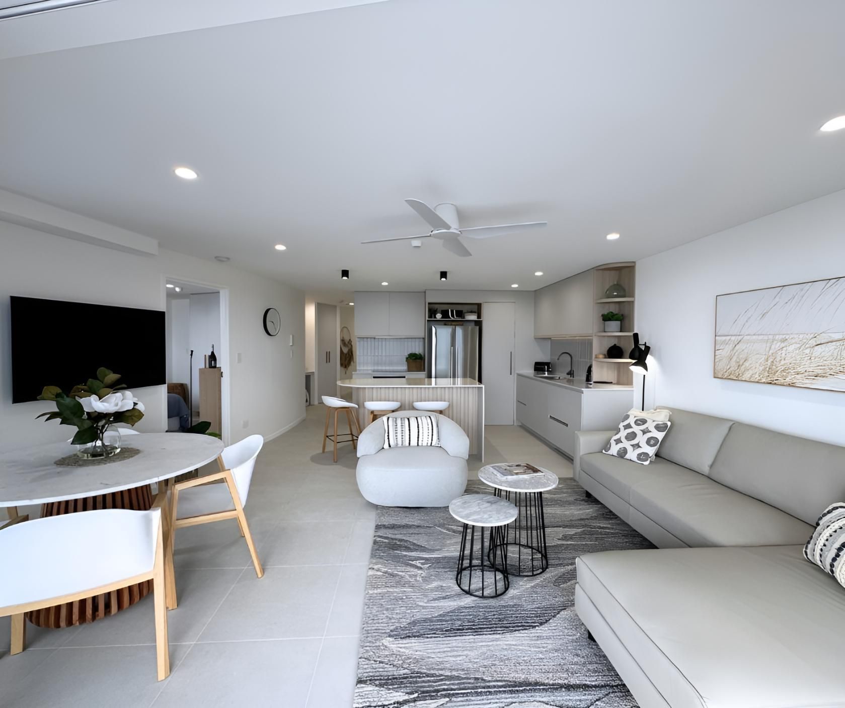 Living Room With a Couch, Chairs, a Table — Nyblad Construction in Caloundra West, QLD