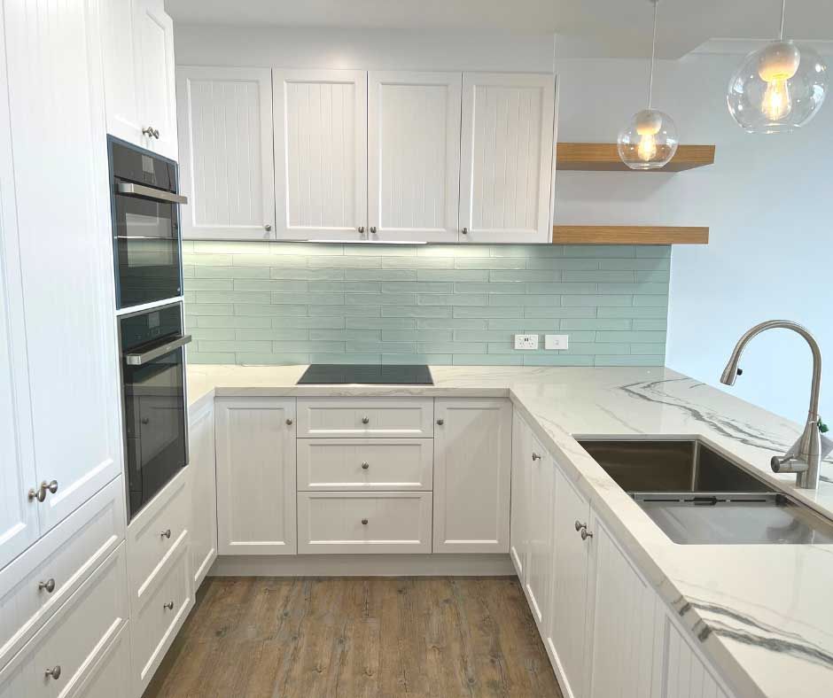 Kitchen Cabinet With White Paint Colour — Nyblad Construction in Caloundra West, QLD