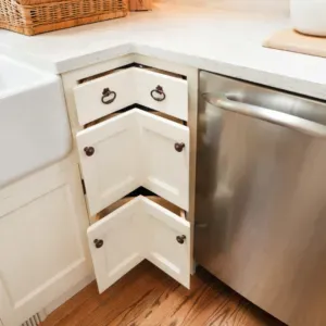 Kitchen Corner Drawers — Nyblad Construction in Caloundra West, QLD