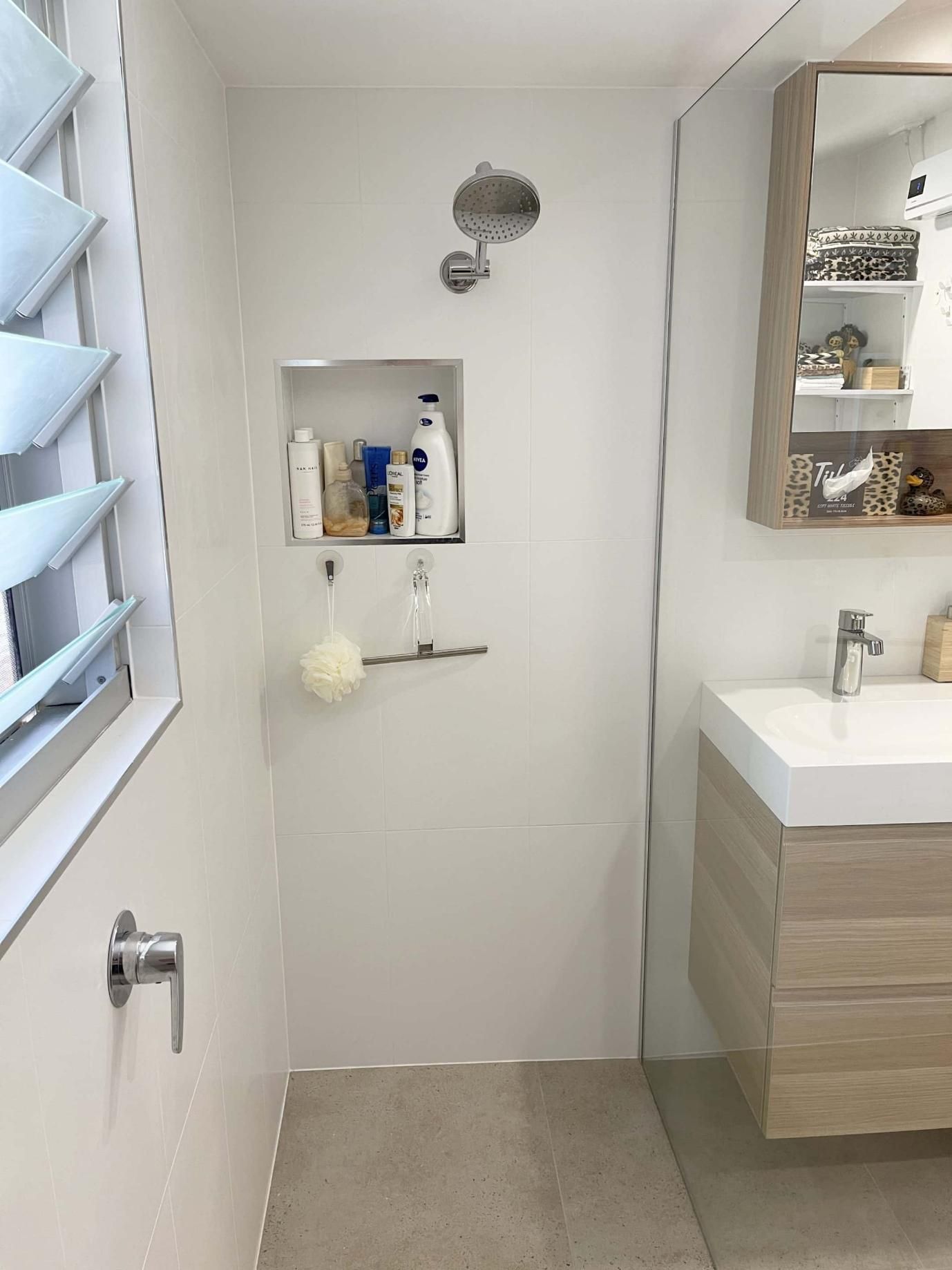 Bathroom With a Walk in Shower — Nyblad Construction in Caloundra West, QLD