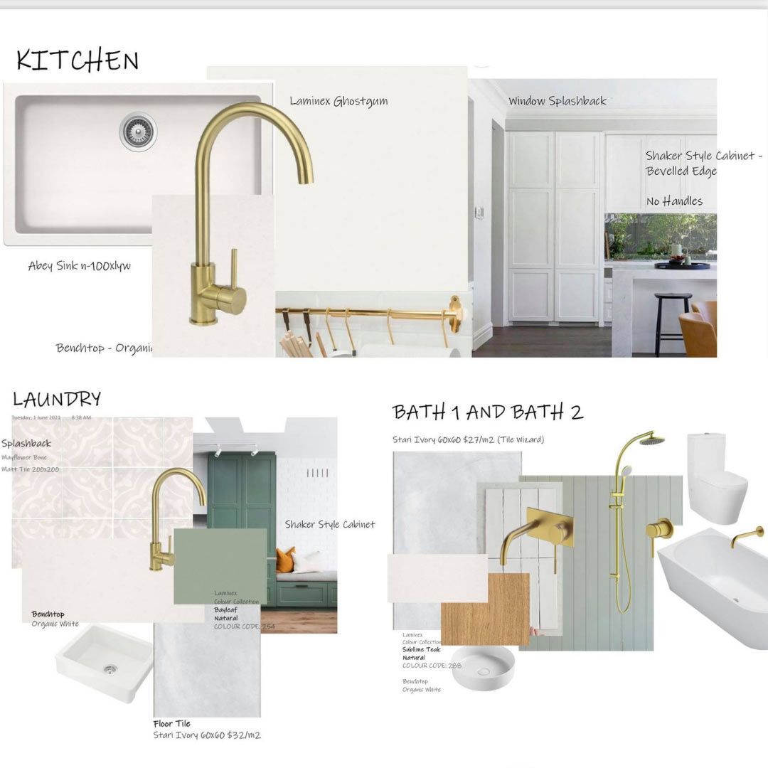 A Collage Of Pictures Of A Kitchen And Bathroom — Nyblad Construction in Caloundra West, QLD