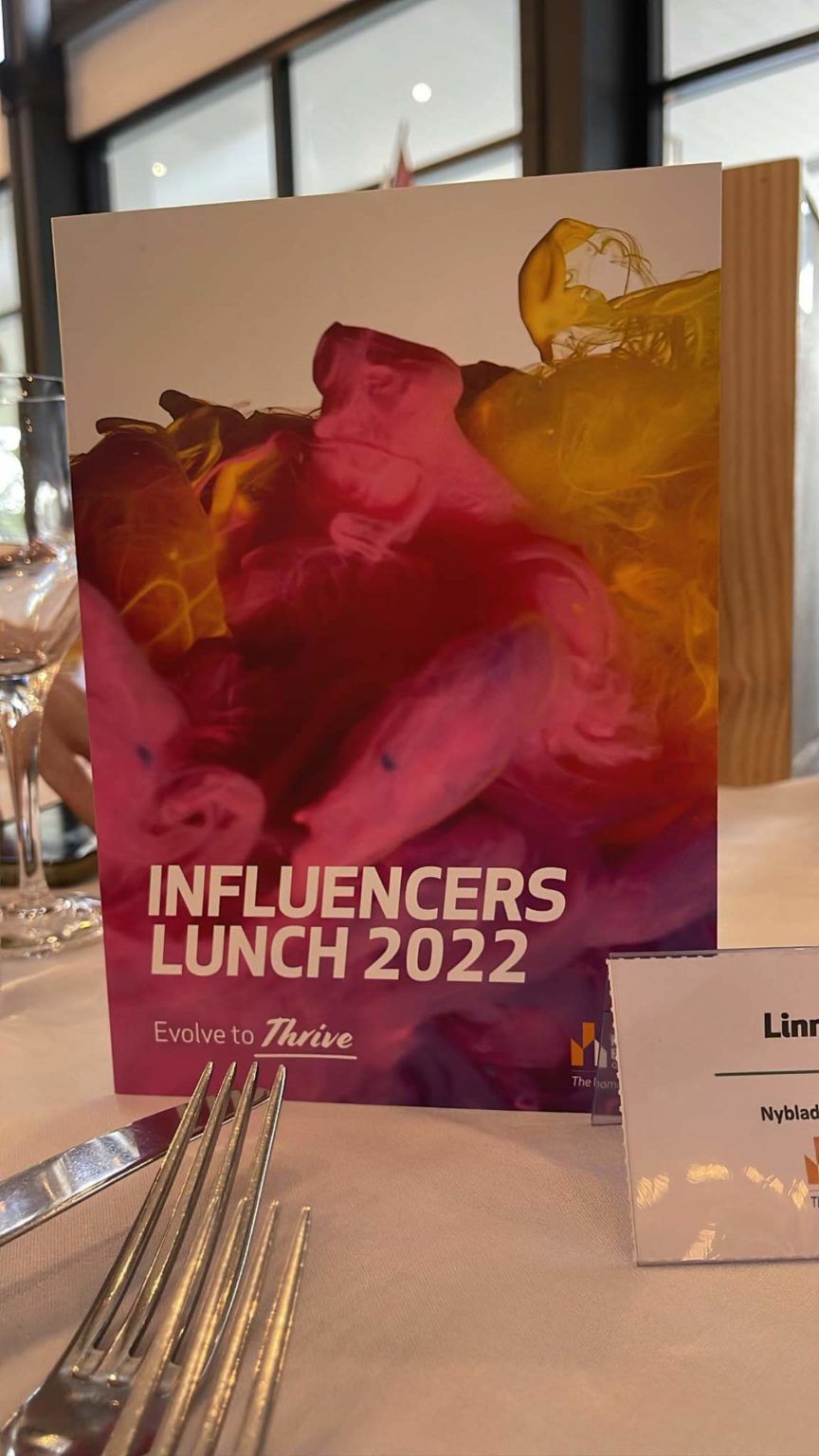 A Menu For The Influencers Lunch 2022 Is Sitting On A Table — Nyblad Construction in Caloundra West, QLD