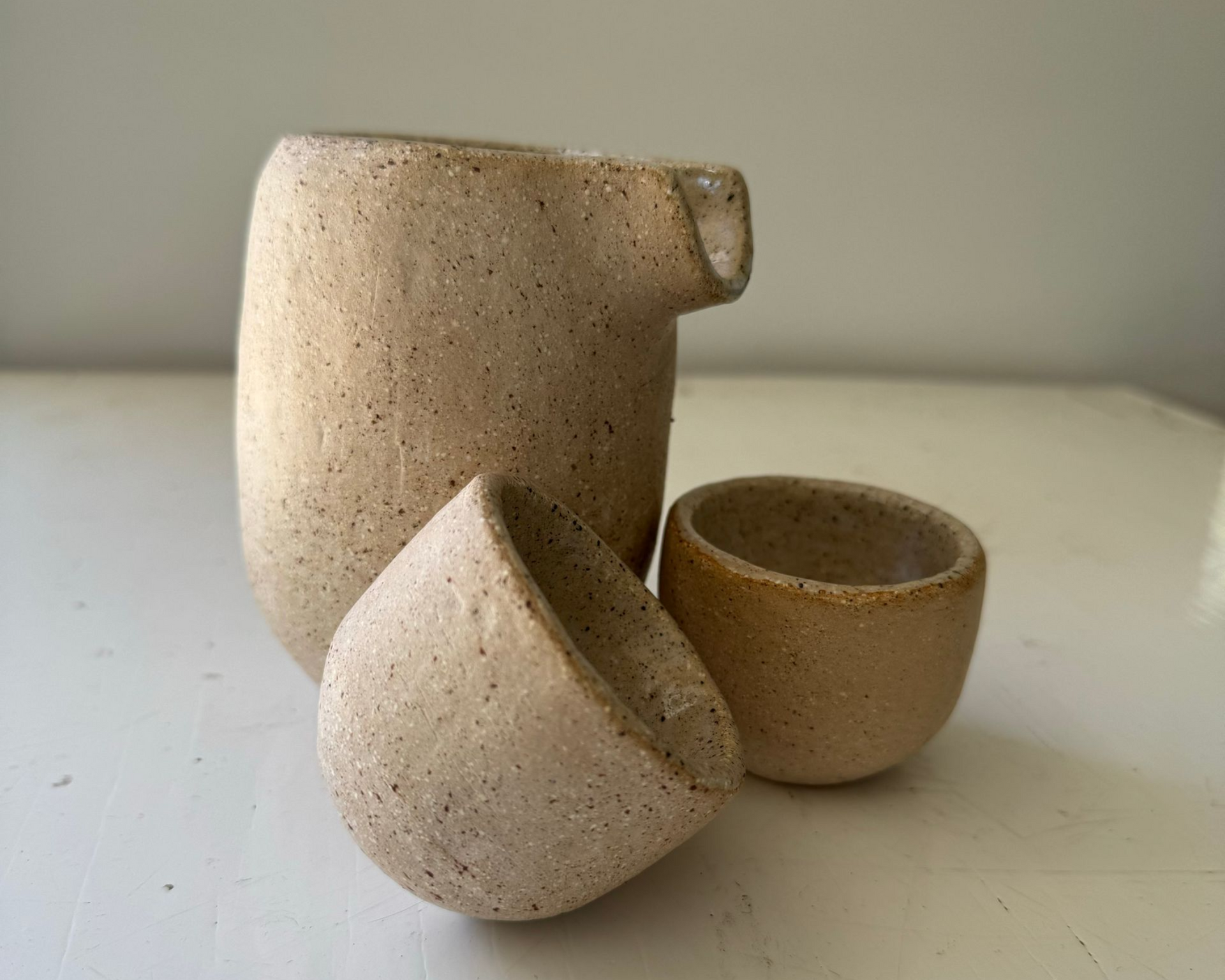 Sake Set 3 - Hand carved