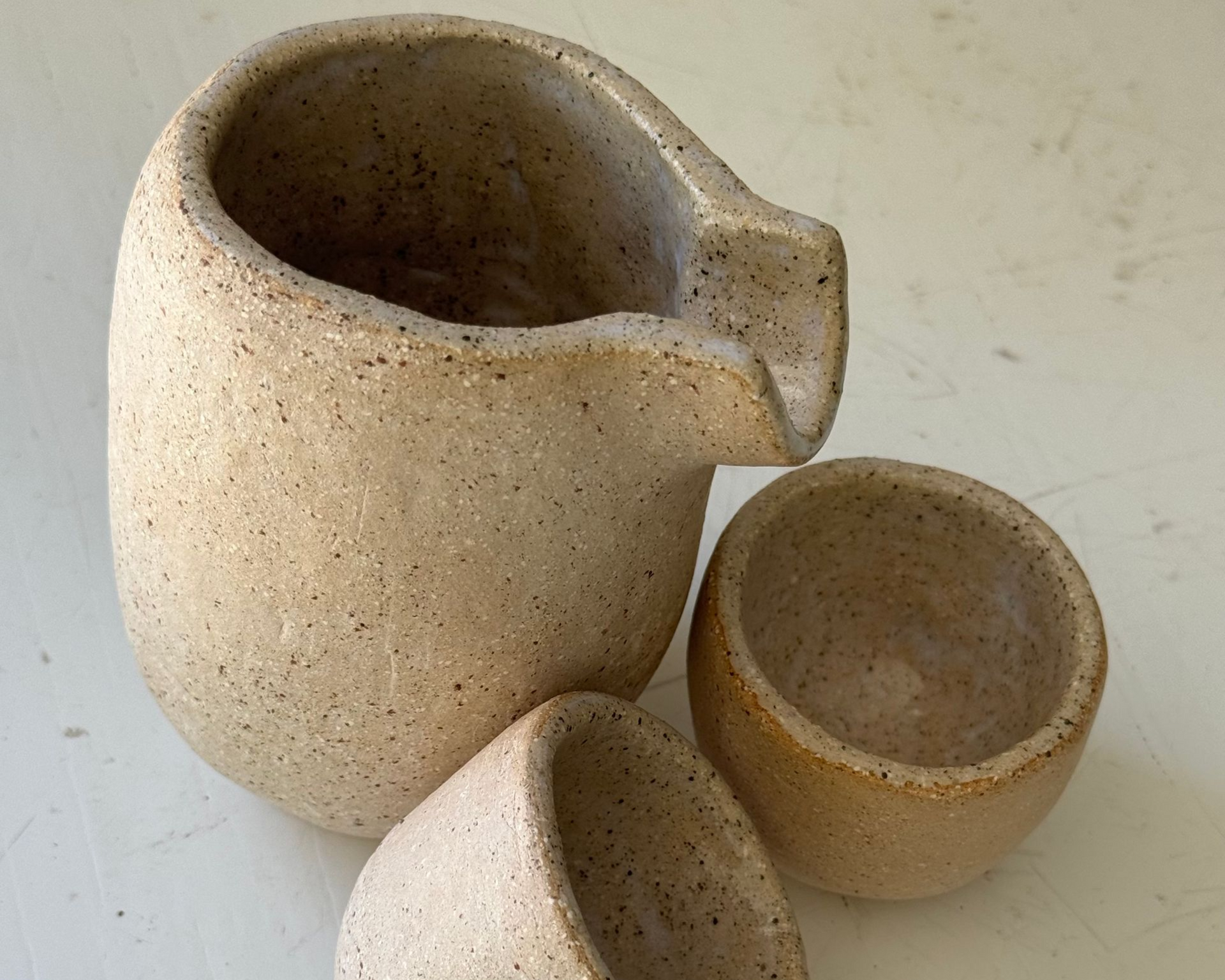 Sake Set 3 - Hand carved