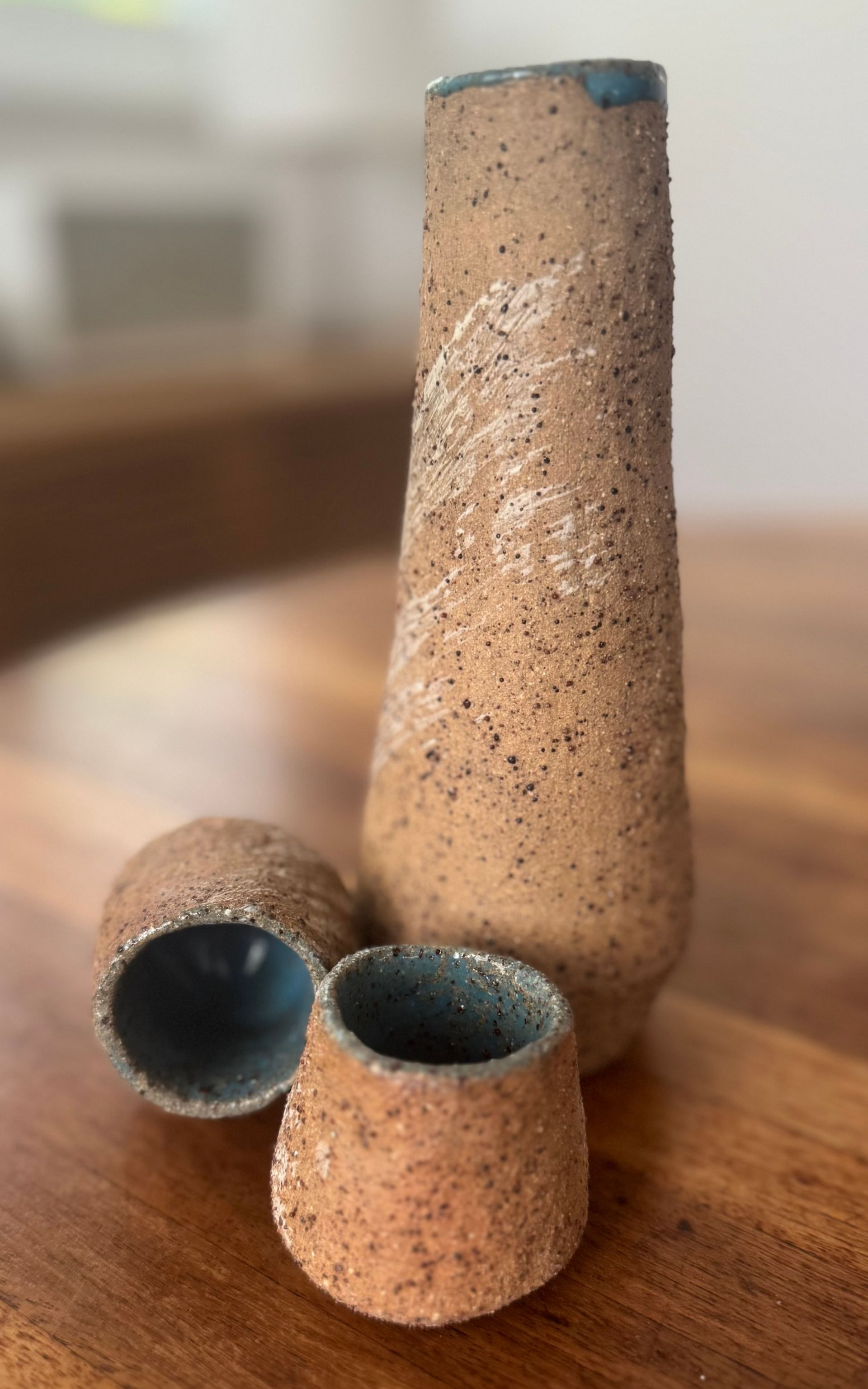 Sake Set 4 - Handcarved