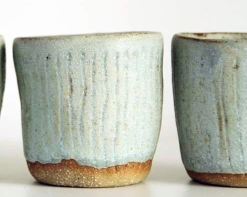 Set of 4 carved cups