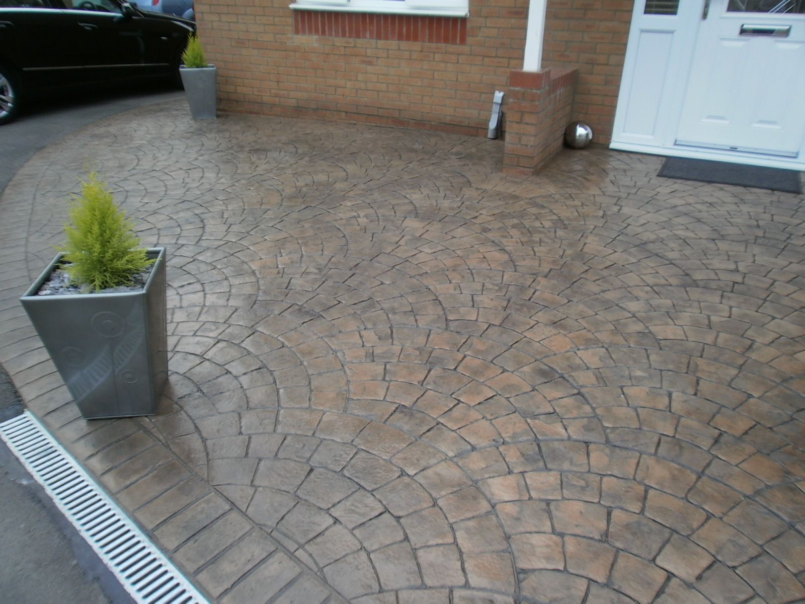 Pattern Imprinted Concrete Driveway Fan Pattern A1 Creative Driveways Coventry
