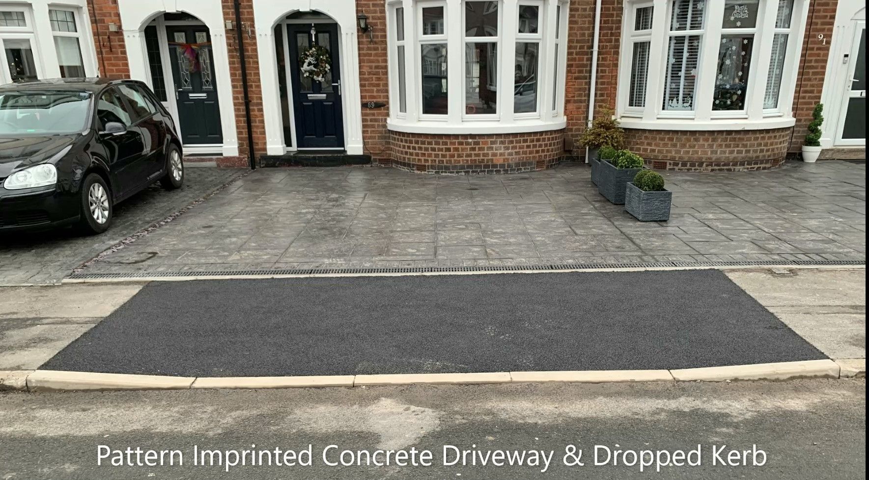 Pattern Imprinted Concrete Driveway & Kerb A1 Creative Driveways 