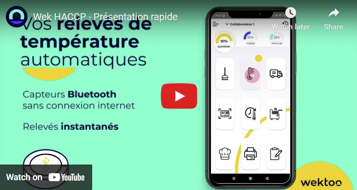 Vidéo de présentation de l'application HACCP pour les restaurateurs