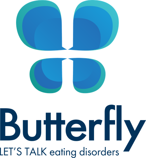 Butterfly logo that says let 's talk eating disorders