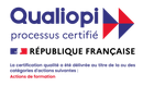 A logo for qualiopi processus certifie republice francaise