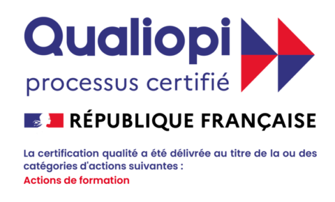 A logo for qualiopi processus certifie republice francaise