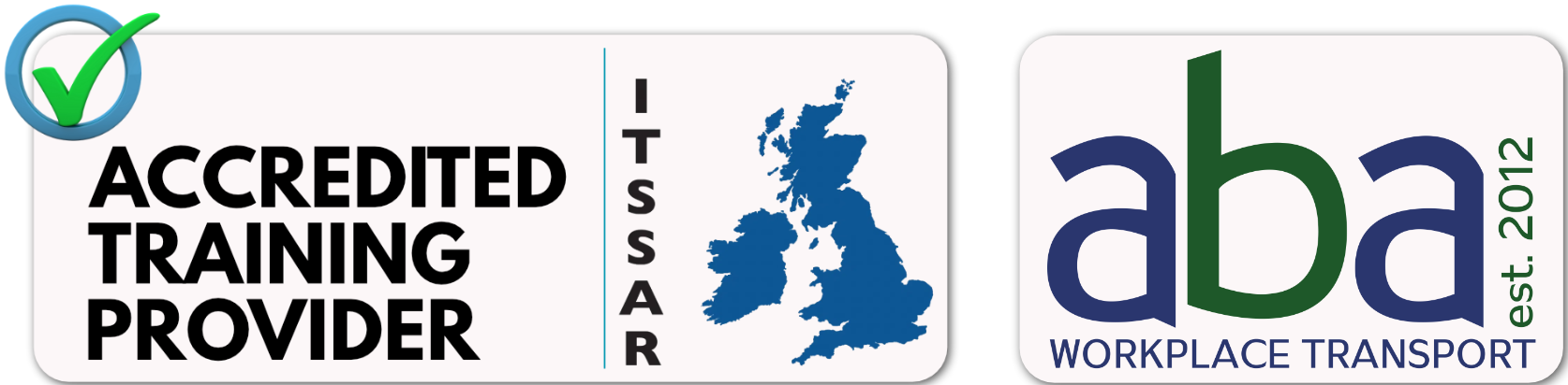 Two logos for accredited training providers aba and itsar