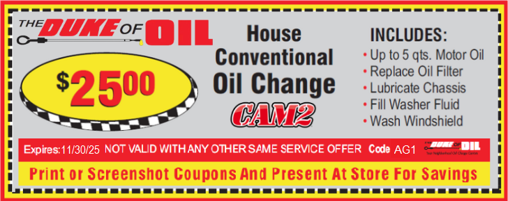 griffith oil change coupons near me