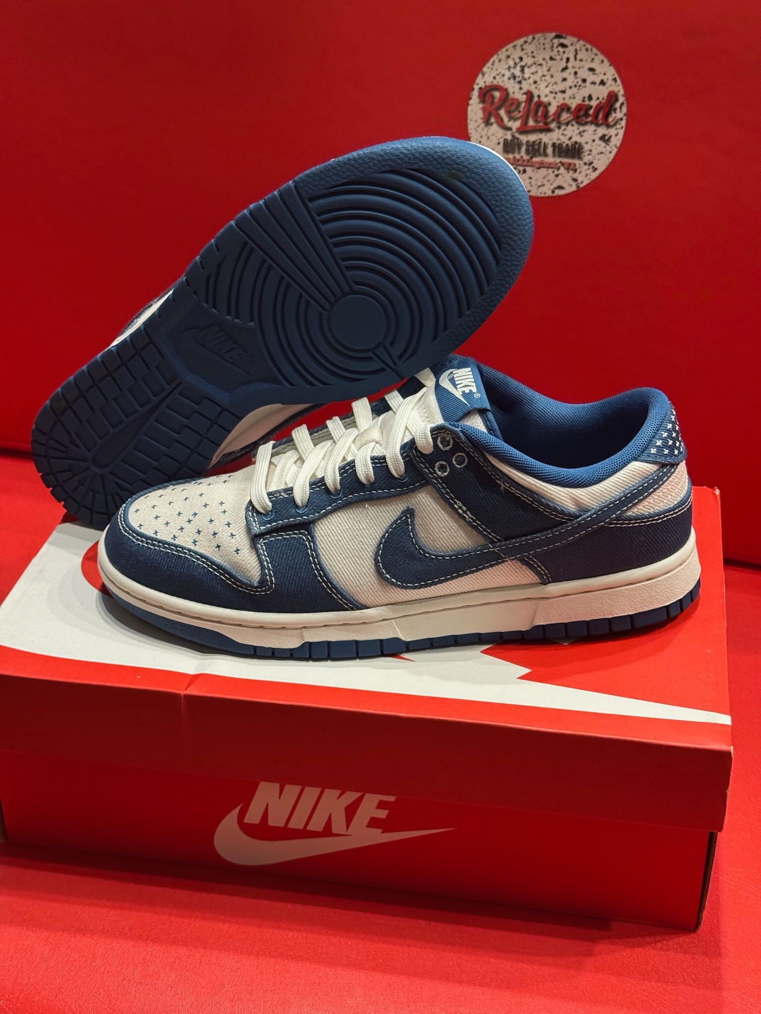 8M Nike Dunk Low Industrial Blue Sashiko