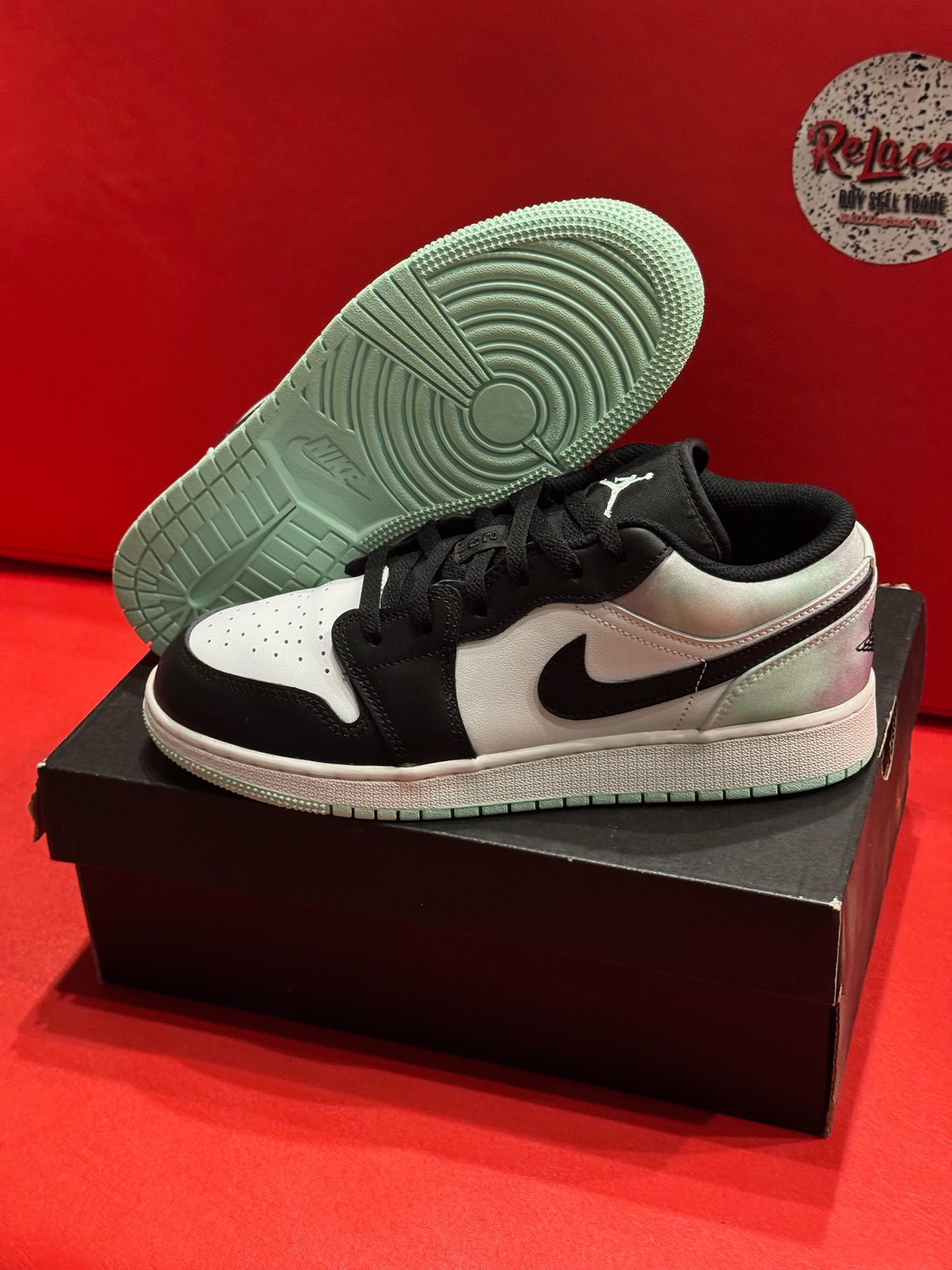 7Y Jordan 1 Low Easter Pastel Tie-Dye