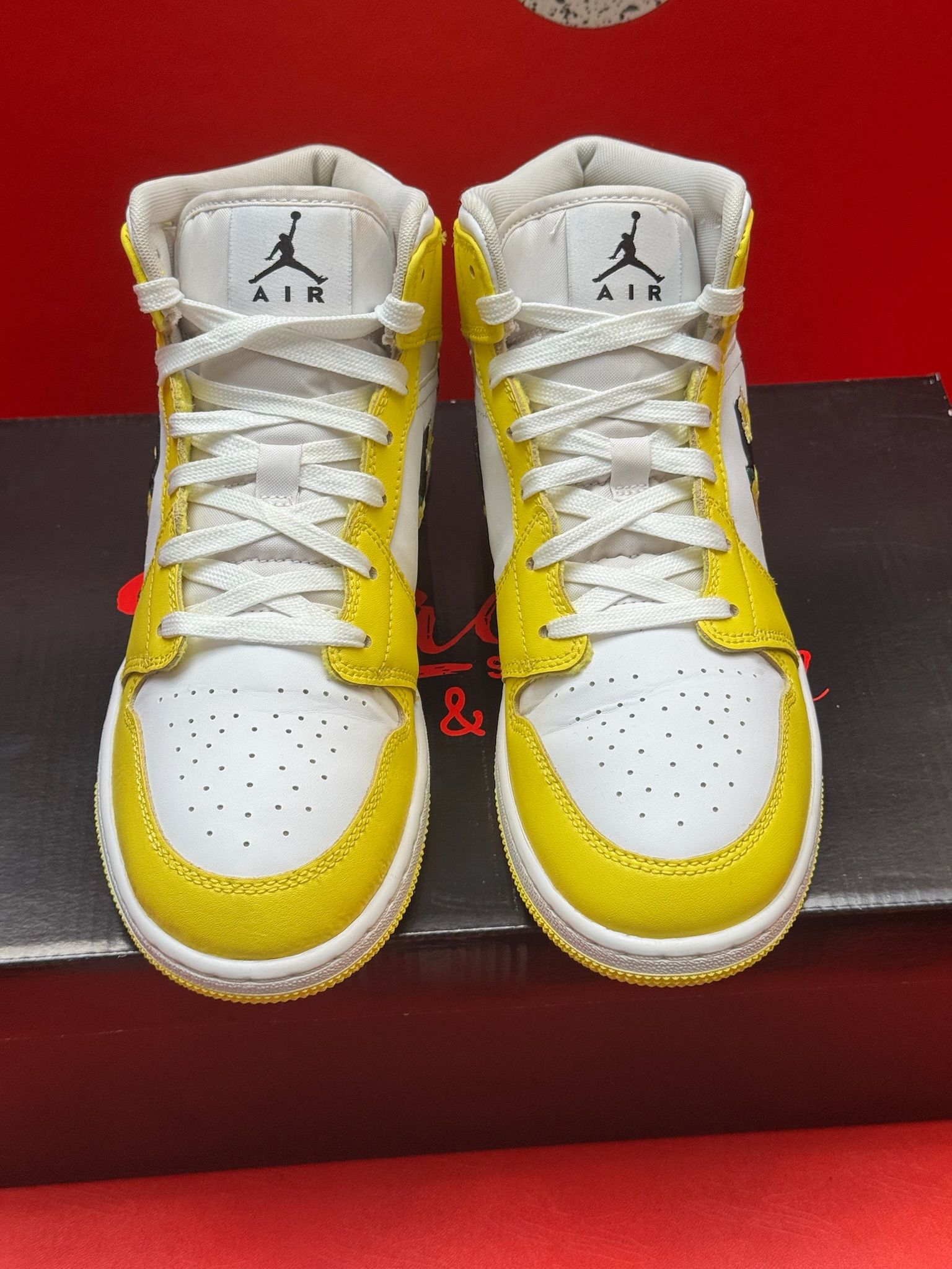 7Y Jordan 1 Mid GS Rose Patch