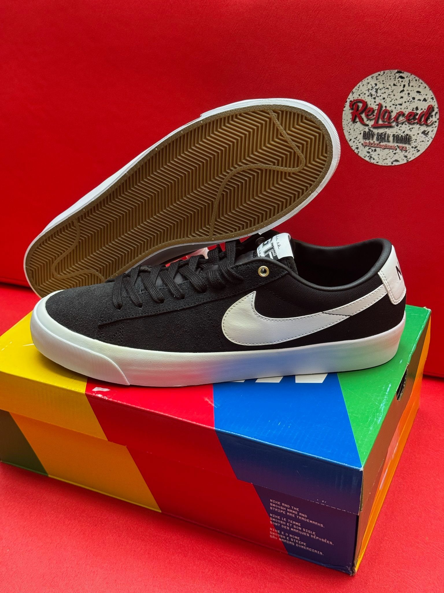 12M Nike Zoom Blazer Low pro GT SB Black White