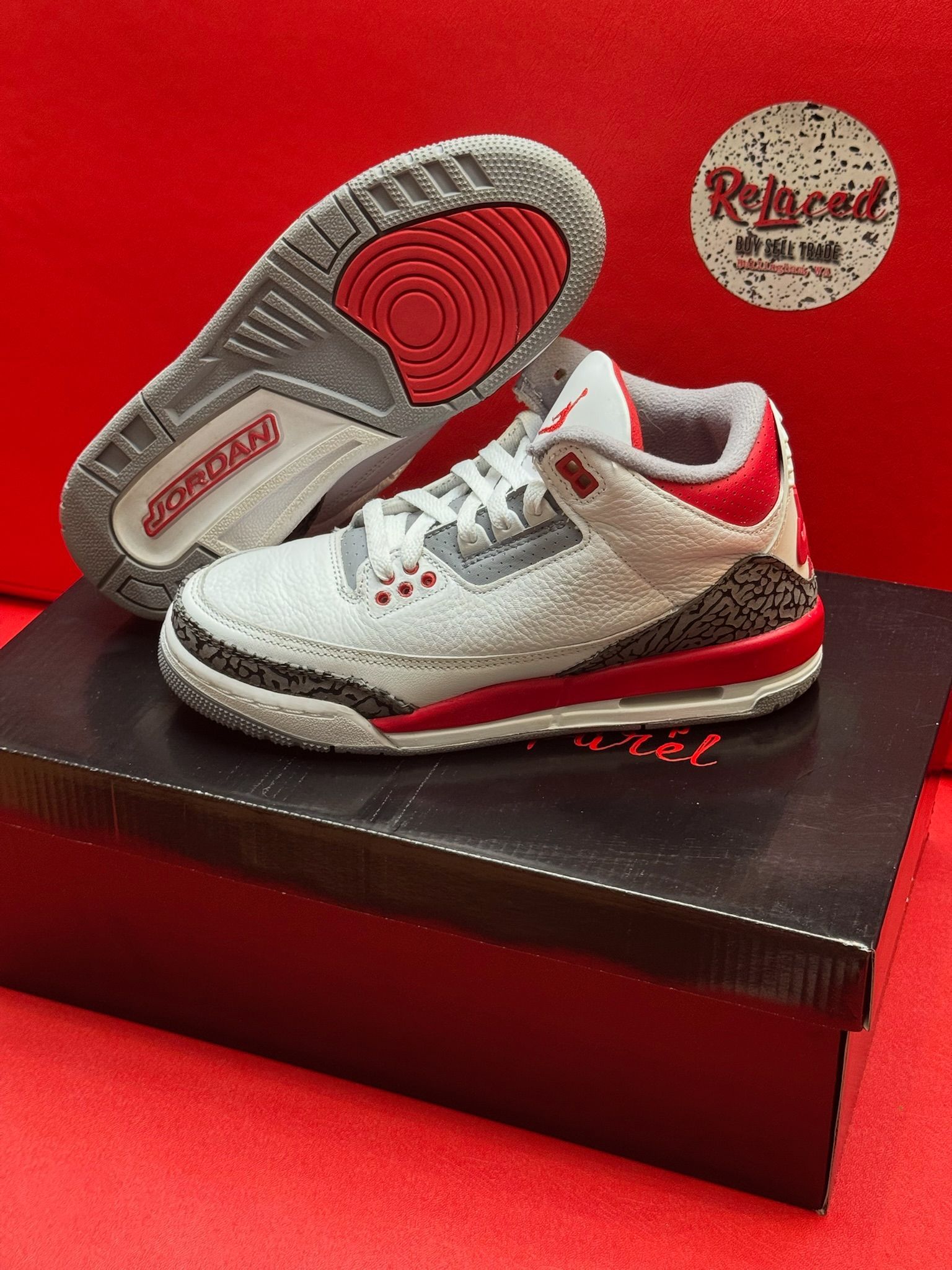 5.5Y Jordan 3 GS Fire Red (2022)