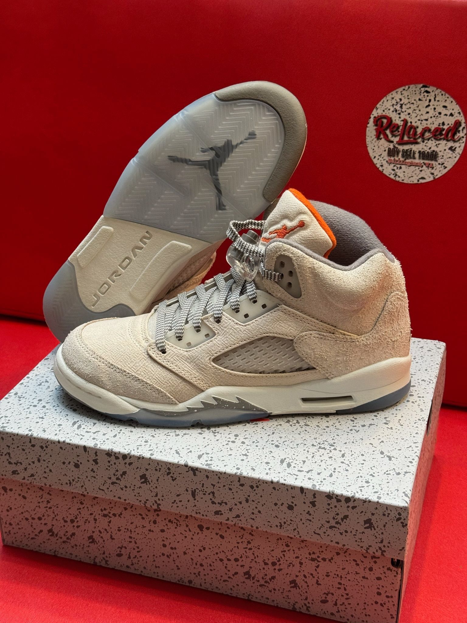 7Y Jordan 5 SE Craft GS Light Orewood Brown
