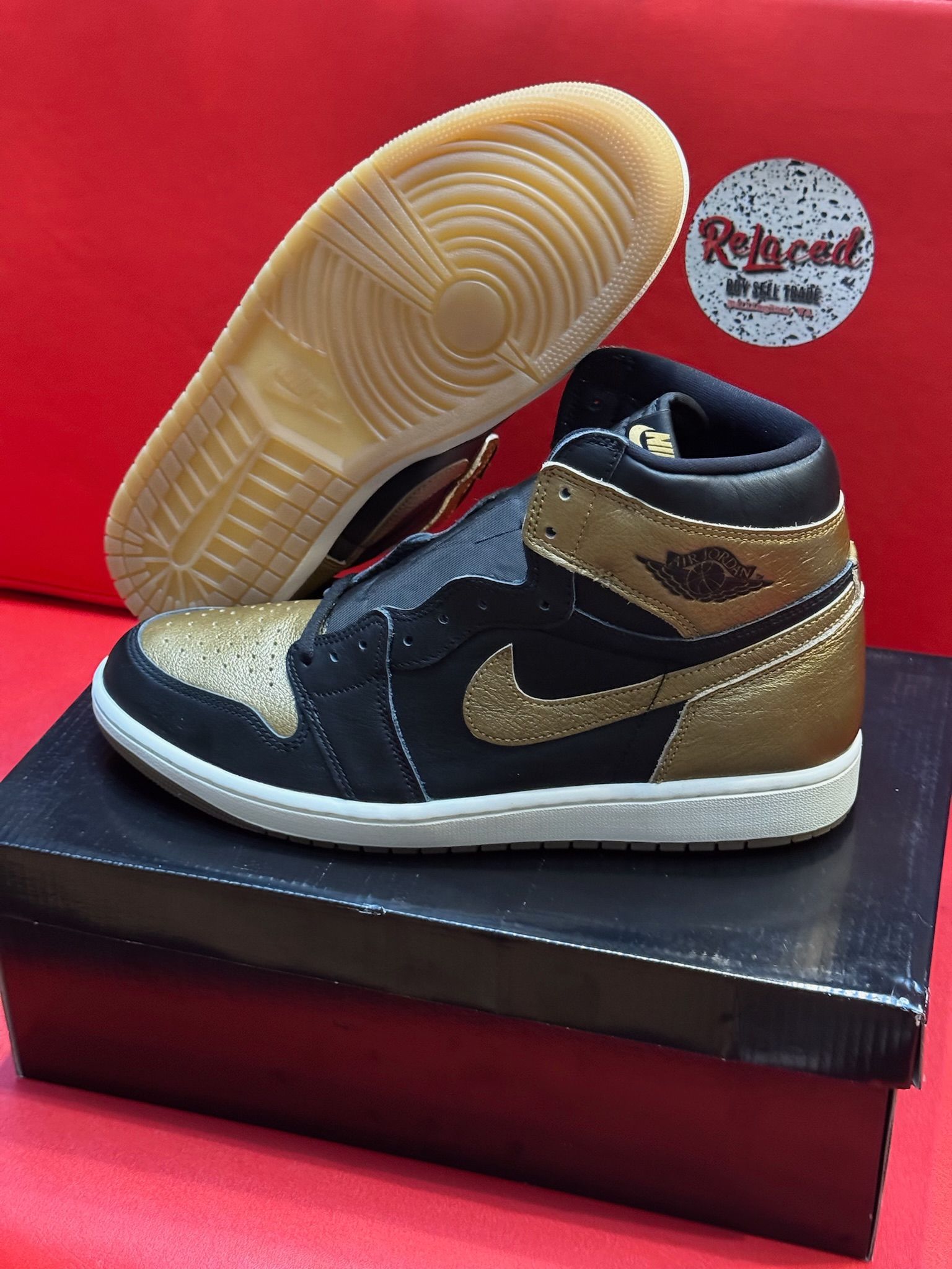 12M Jordan 1 High Black Gold