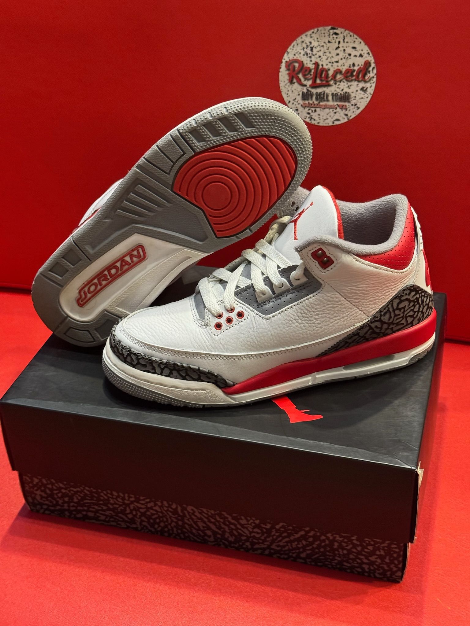 6Y Jordan 3 GS 2022 Fire Red