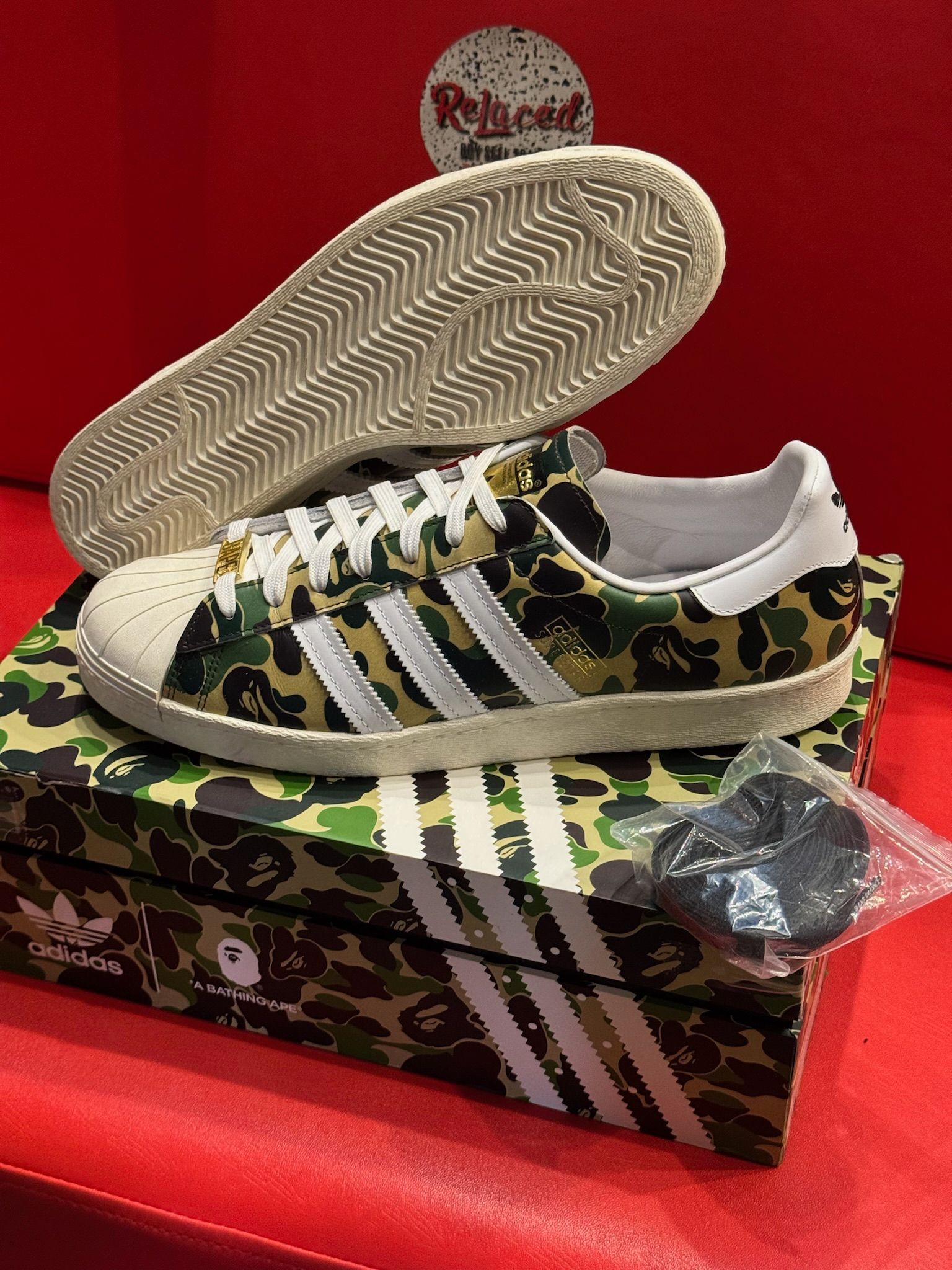 12M Adidas Superstar Bape ABC Camo Green