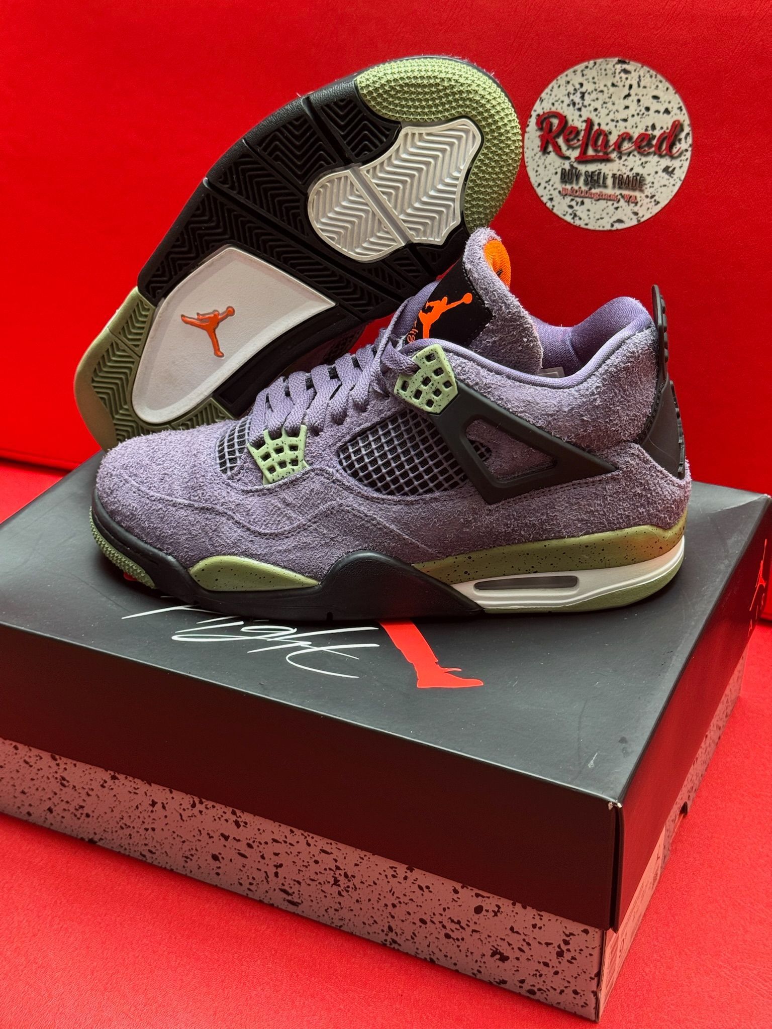 9.5W 8M Jordan 4 Retro Canyon Purple