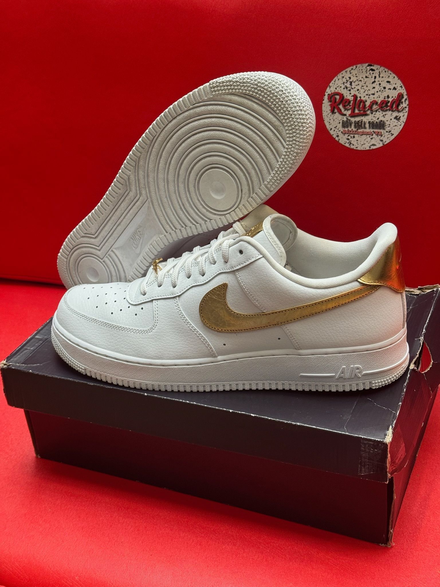 13M Air Force 1 ‘07 LV8 Gold Foil Swoosh