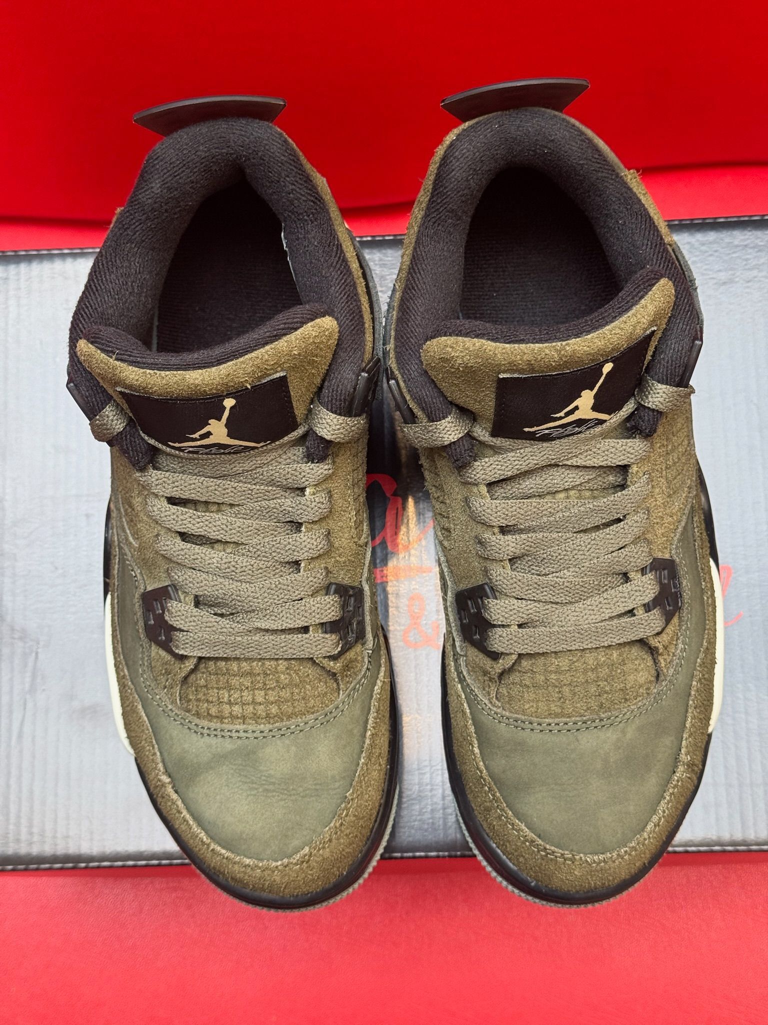 6Y Jordan 4 Retro Craft GS Olive