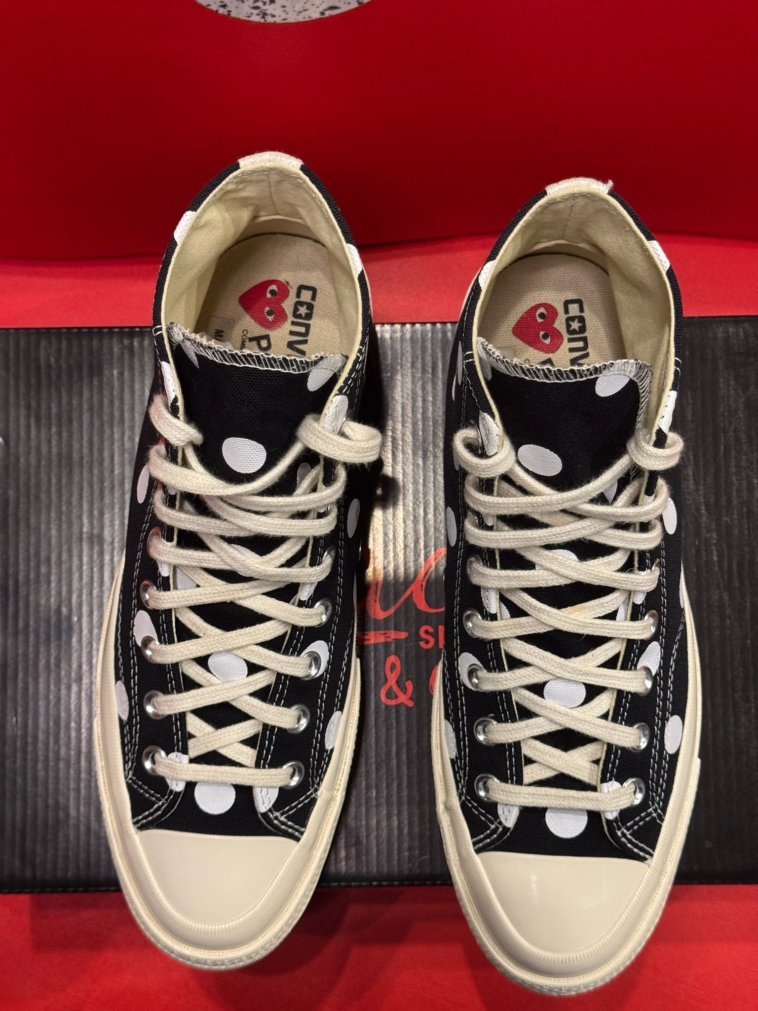 9M Converse Chuck Taylor Comme des Garcons Play Polka Dot.