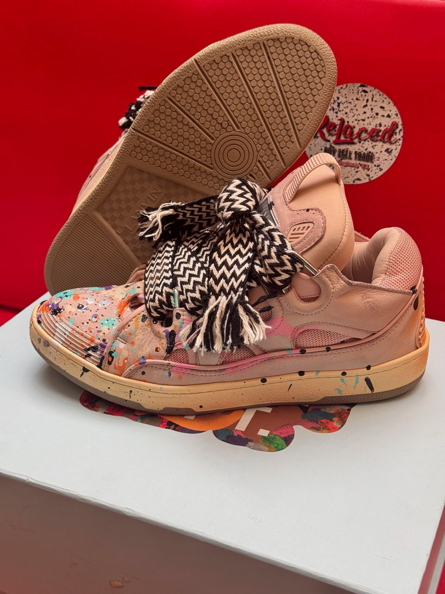 8.5M EUR 42 Lanvin Leather Curb Gallery Dept. Pale Pink multi