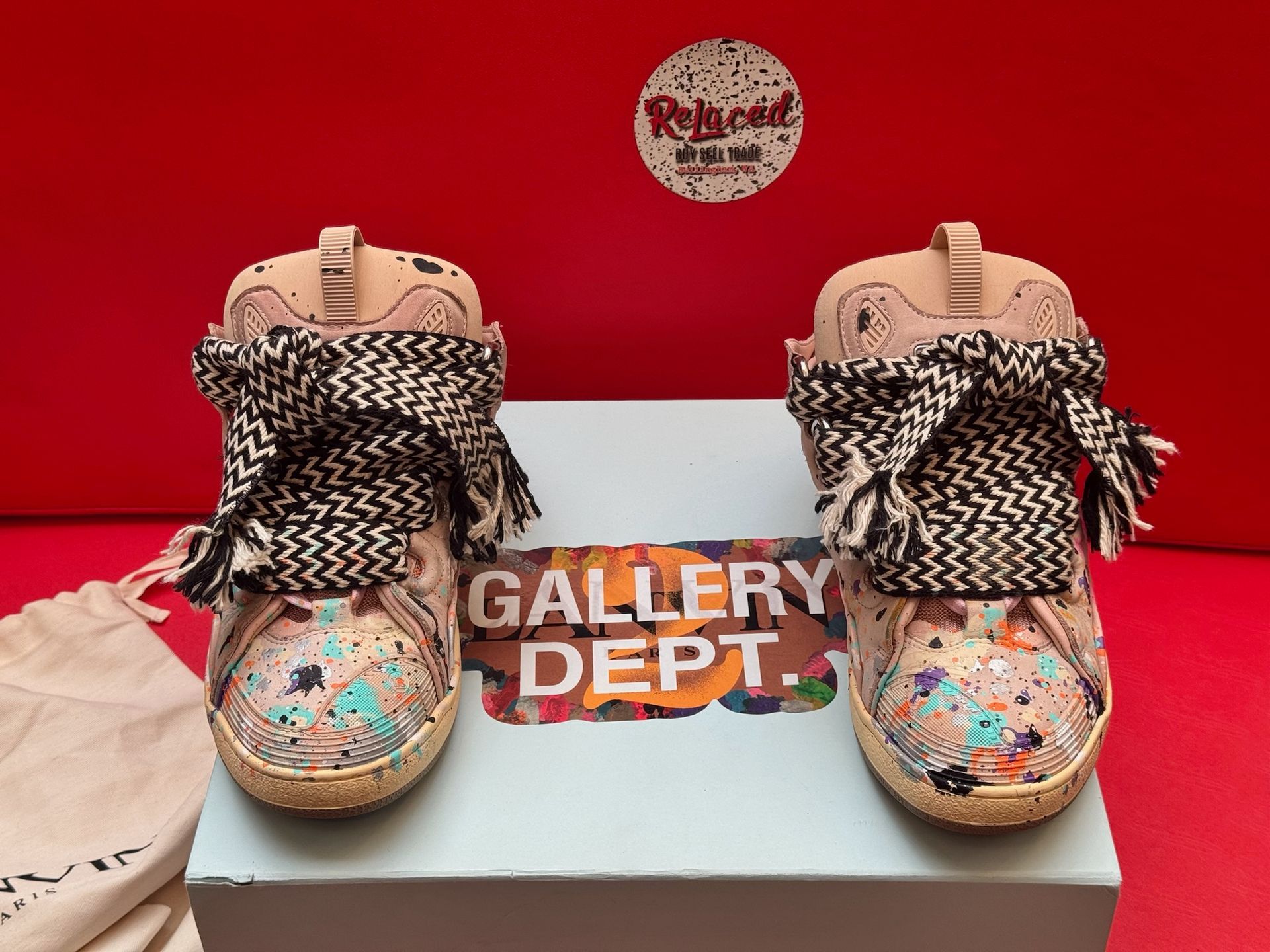 8.5M EUR 42 Lanvin Leather Curb Gallery Dept. Pale Pink multi