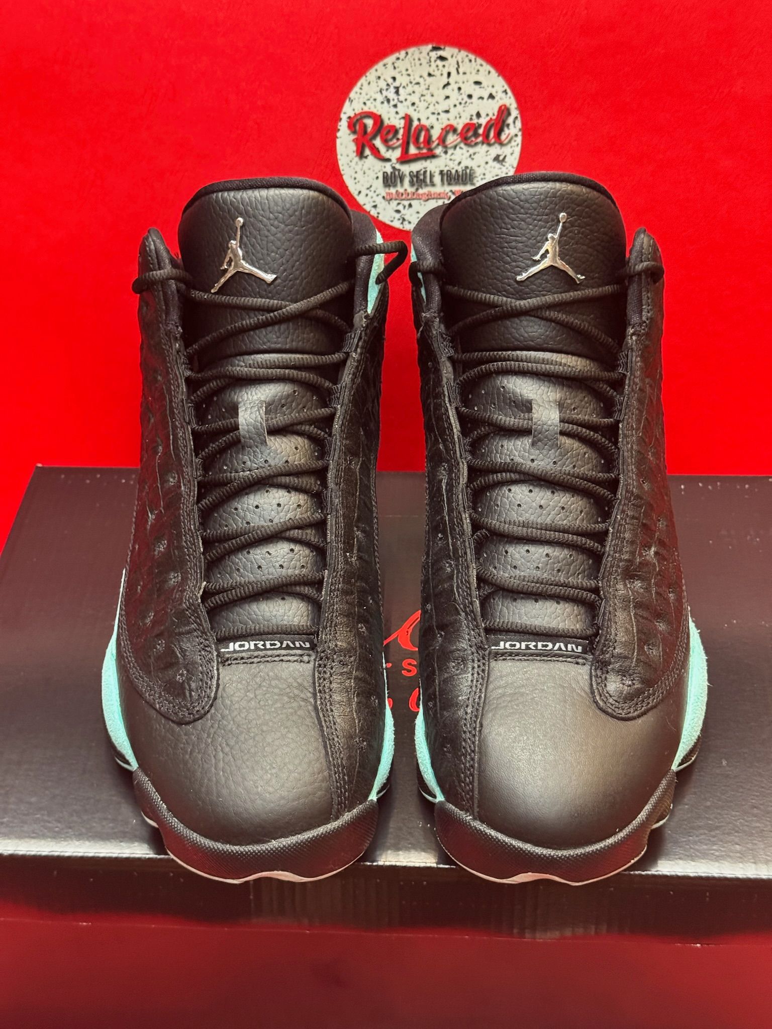 10M Jordan 13 Retro Black Island Green