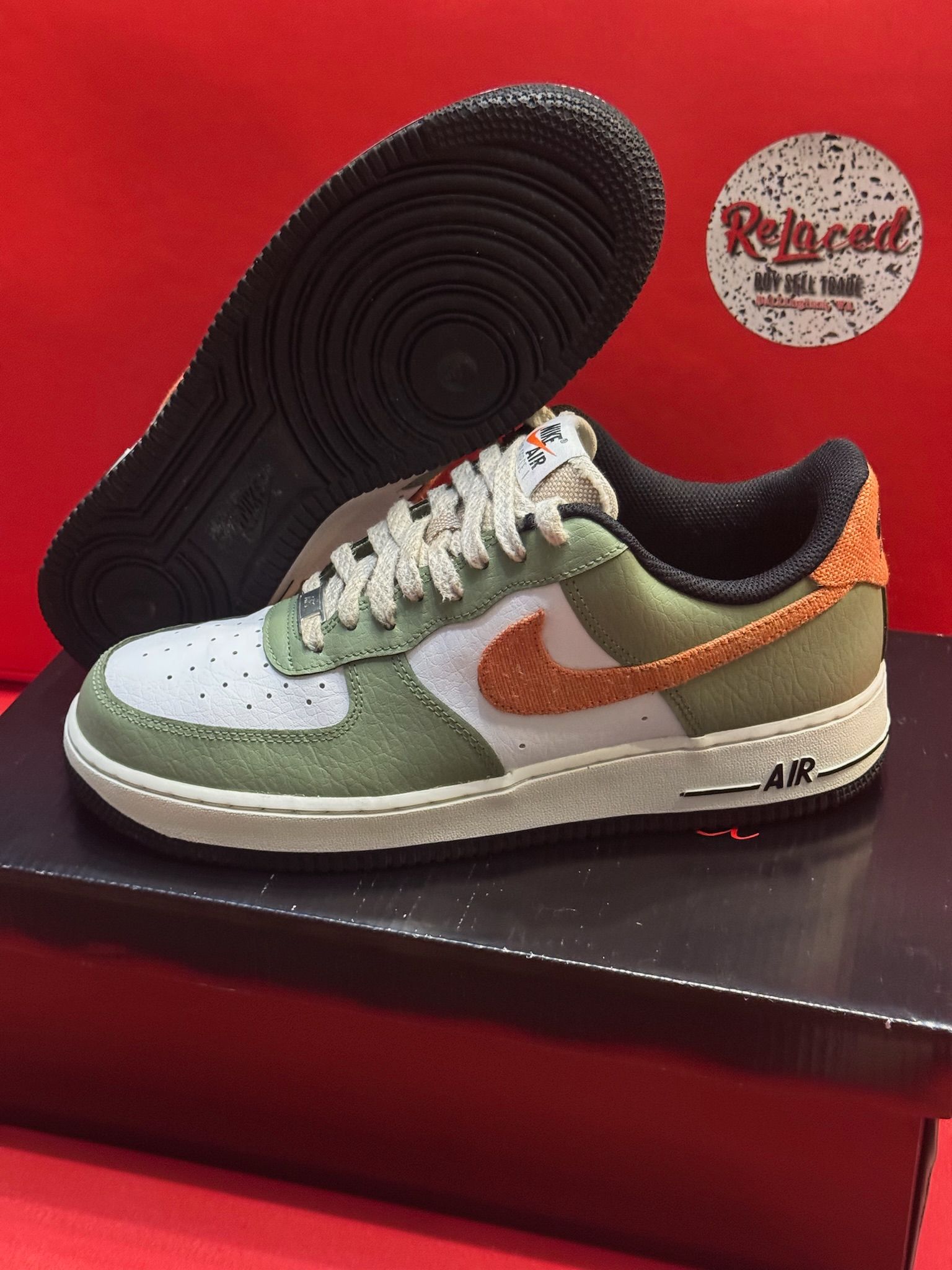 9.5M Air Force 1 ‘07 Oil Green Orange