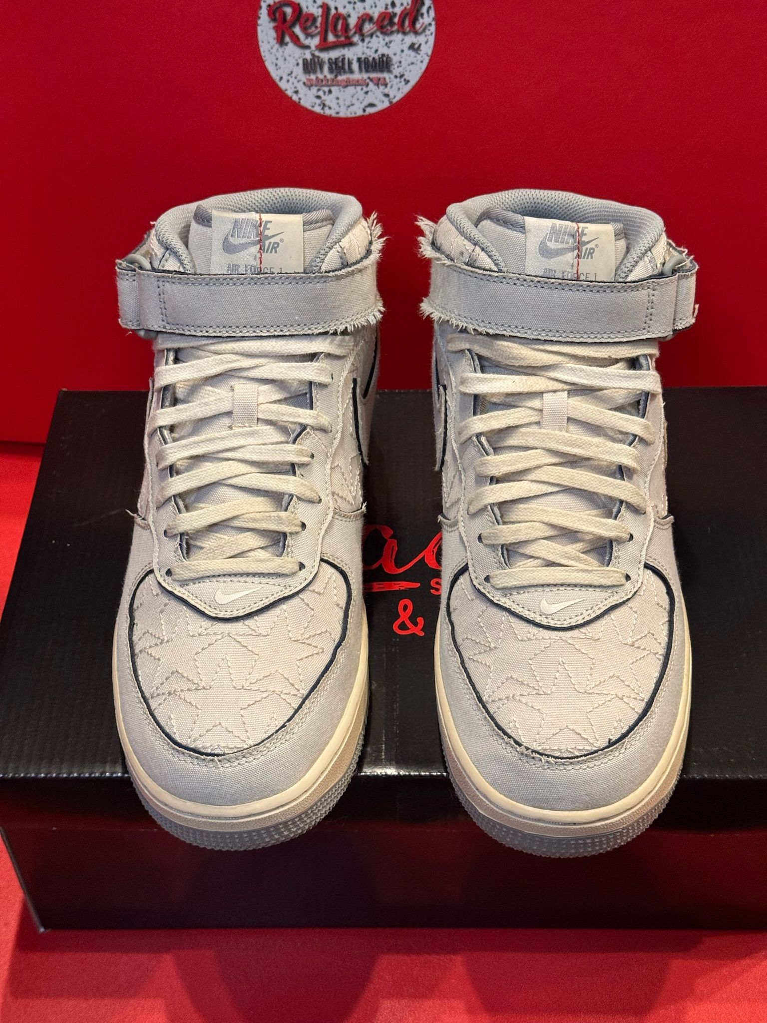 9.5M Air Force Mid ‘07 Tear Away Pearl White